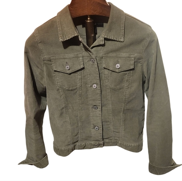 GAP Jackets & Blazers - Vintage Y2K GAP Corduroy Trucker Olive Green Jacket Size Medium